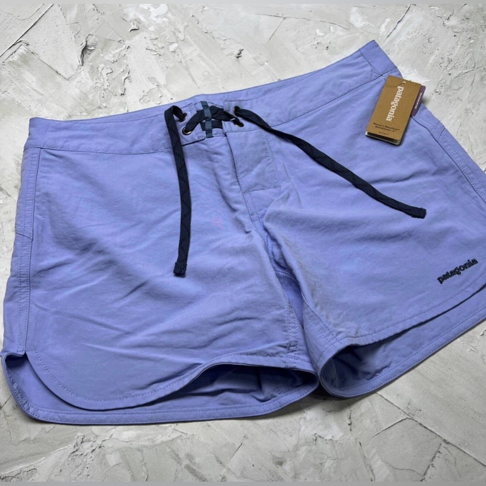 NEW Patagonia Women 6 Nylon Wavefarer Boardshort 5" Violet Blue Purple Swim Surf
